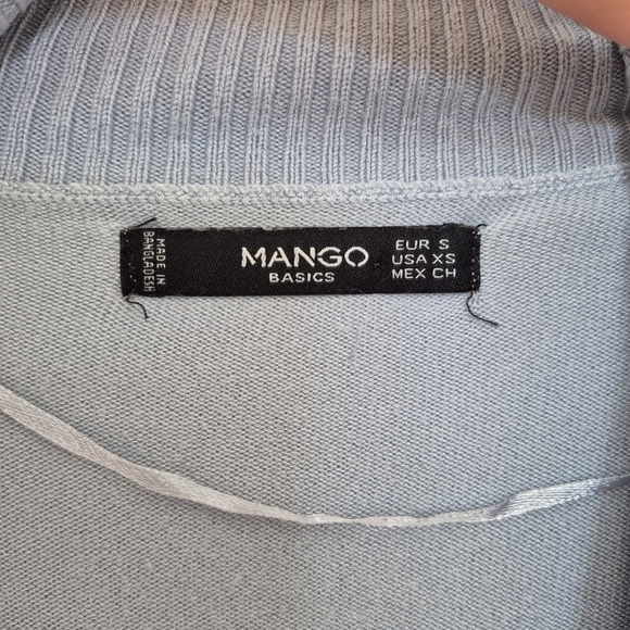 Mango Women’s Light Blue Open Front Long Sleeve Cardigan – Size XS - Picture 4 of 6